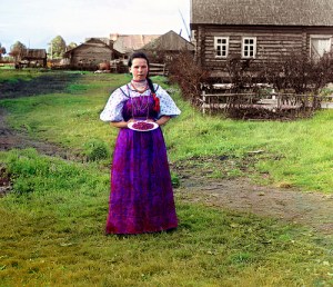 Sergei Prokudin girl with strawberries